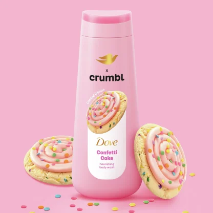 Dove Bizcocho de Confeti para Gel de Baño Líquido Humectante Mimbul, 20 oz - Imagen 8