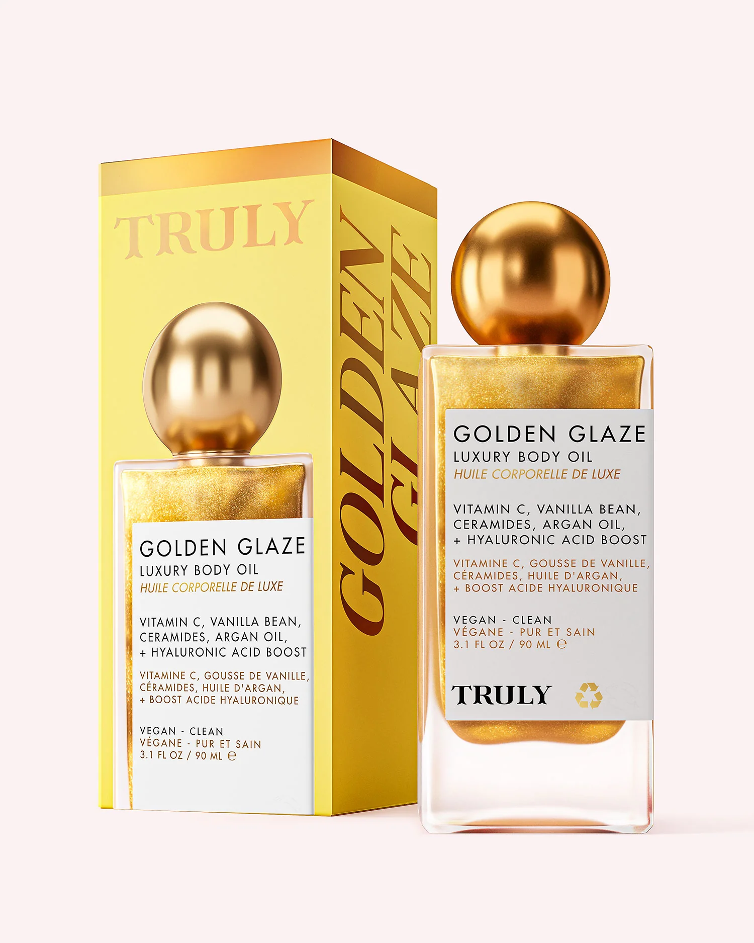 TRULY Golden Glaze Luxury Body Oil Brightening Body Shimmer Oil