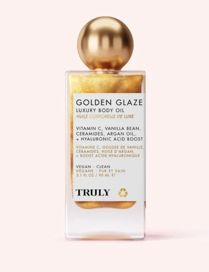 TRULY Golden Glaze Luxury Body Oil Brightening Body Shimmer Oil - Imagen 4