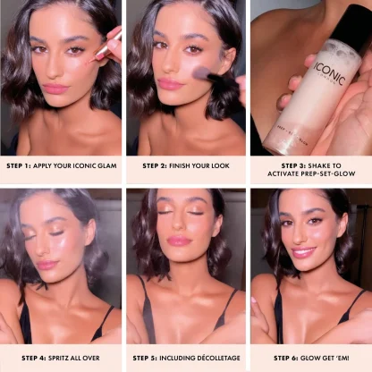 Iconic London  Prep-Set-Glow Hydrating Glowy Setting Spray 30ML(SIN CAJA) - Imagen 3