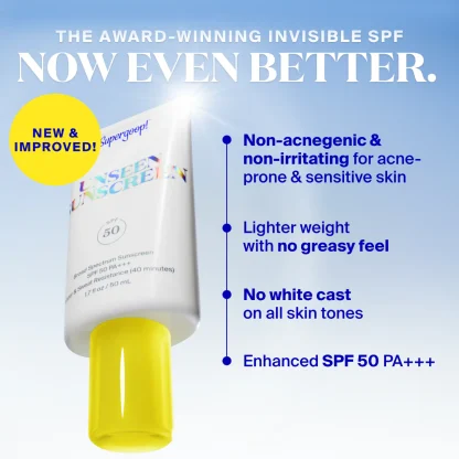 Supergoop!  Unseen Sunscreen Invisible Broad Spectrum SPF 50  PA +++ 50ml - Imagen 3
