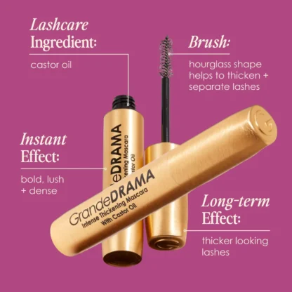 Grande Cosmetics  GrandeDRAMA Intense Thickening Mascara MINI 3G - Imagen 3