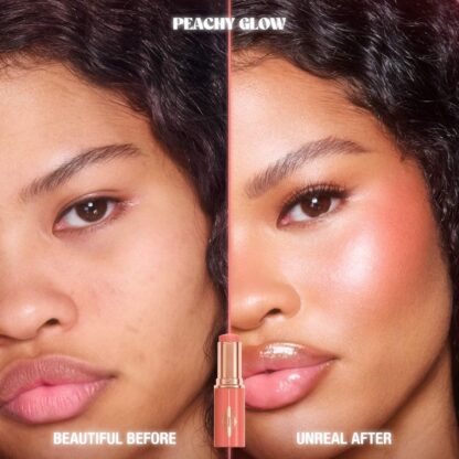 Charlotte Tilbury  Unreal Lip + Cheek Glow Blush Stick with Hyaluronic Acid - Imagen 17