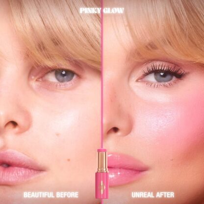 Charlotte Tilbury  Unreal Lip + Cheek Glow Blush Stick with Hyaluronic Acid - Imagen 9