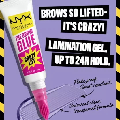 NYX Professional Makeup The Brow Glue Crazy Lift Eyebrow Gel - 0.23 fl oz - Imagen 5