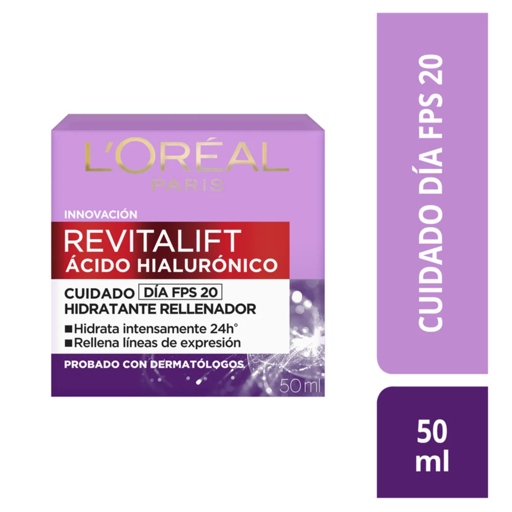 L'Oréal Paris Revitalift Ácido Hialurónico Día FPS 20+ 50mL
