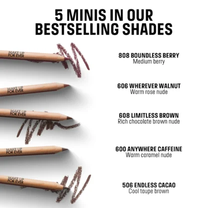 MAKE UP FOR EVER  Mini Artist Color Lip Pencils Set - Imagen 8