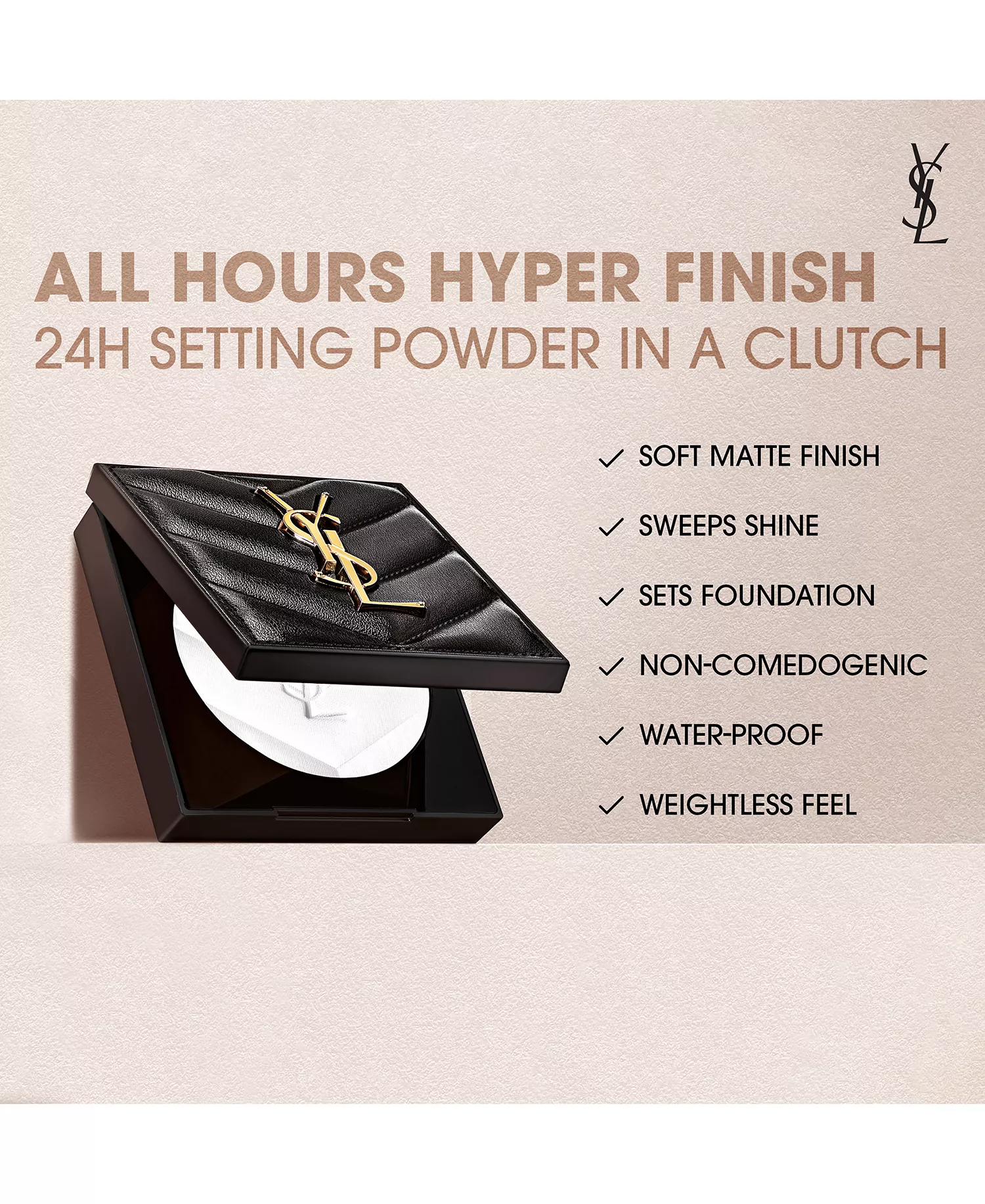 Yves Saint Laurent All Hours Hyper Finish Setting Powder SHADE 1 - Imagen 6
