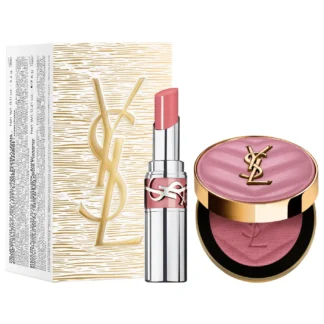 Yves Saint Laurent YSL Iconic Pink Make Me Blush & Loveshine Lip Oil Stick Set