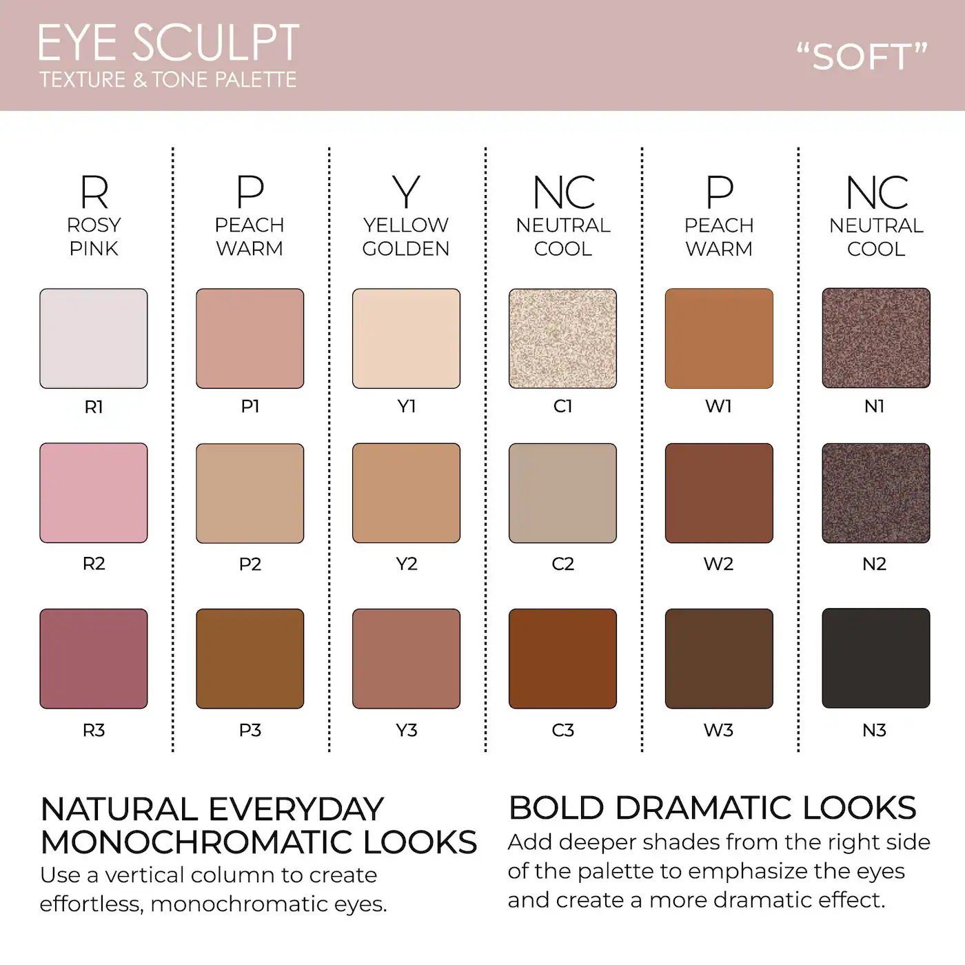 NATASHA DENONA Eye Sculpt Texture & Tone Eyeshadow Palette - Imagen 3