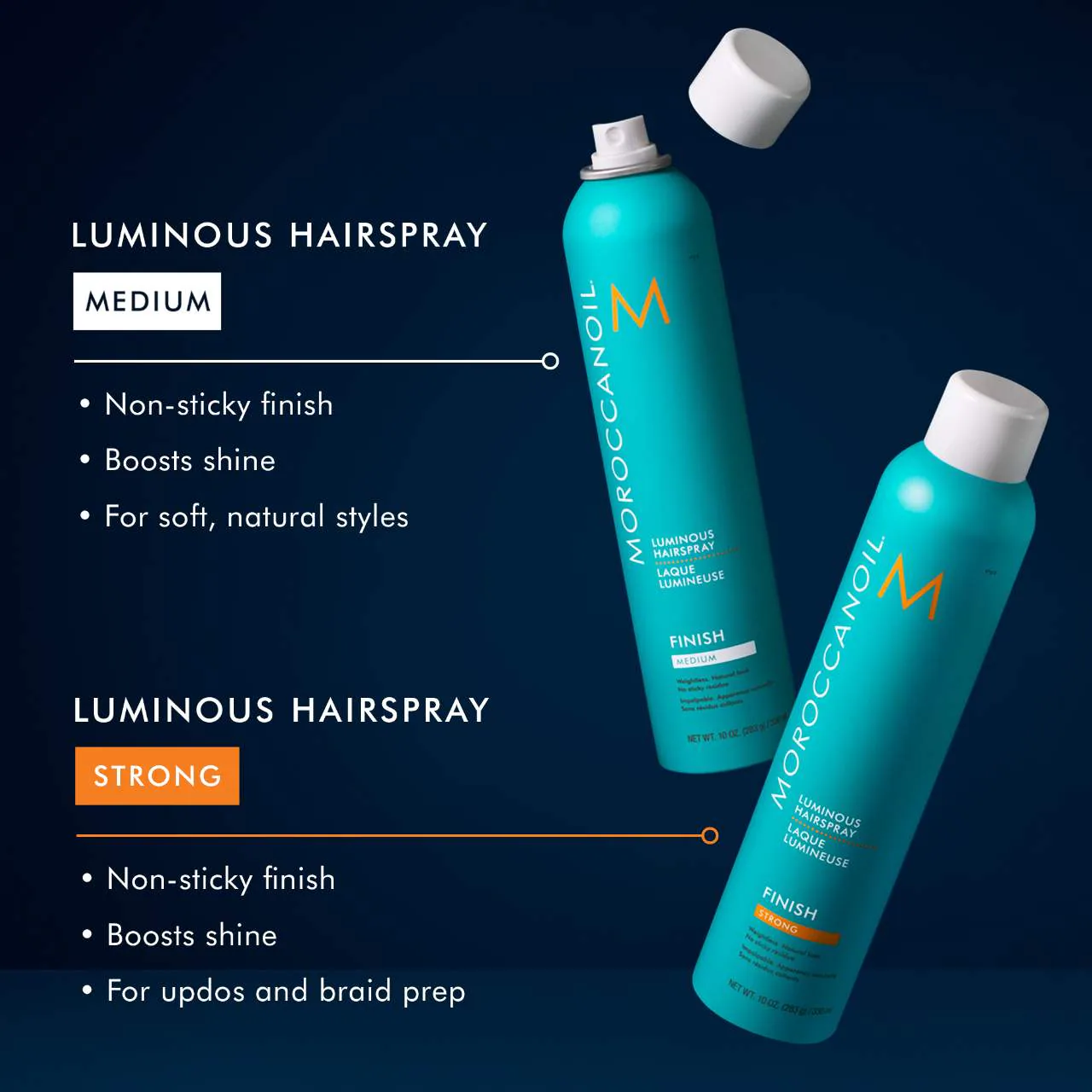 Moroccanoil Luminous Hairspray Strong Finish 75ML - Imagen 3